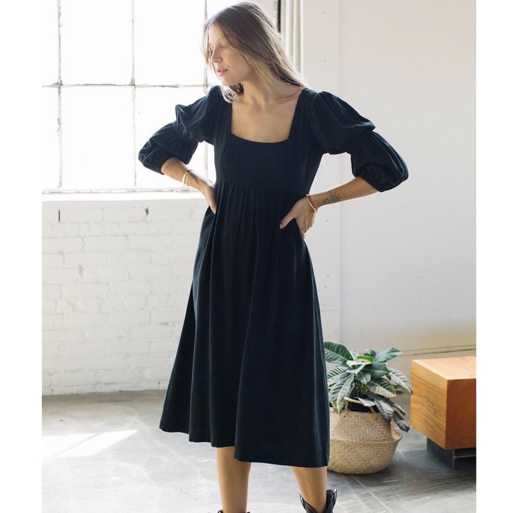 Rachel Pally Doreen dress black linen.